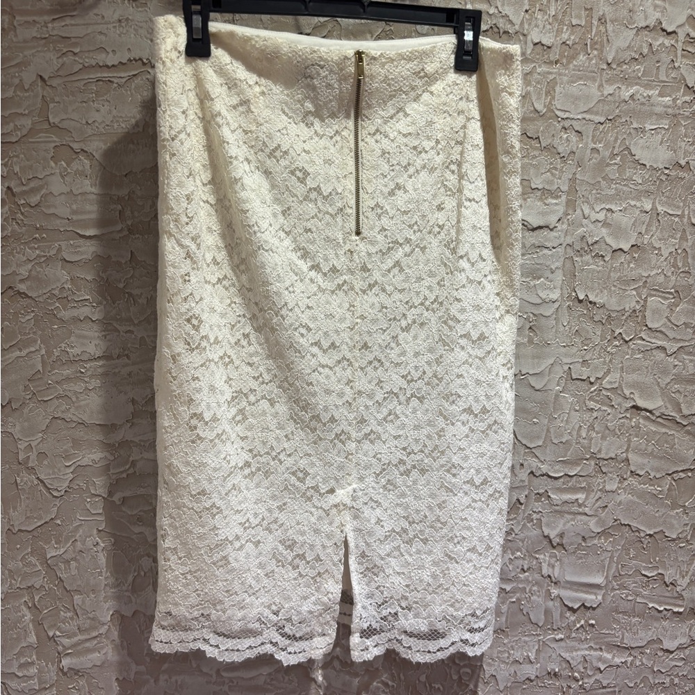 Worthington Cream Lace Pencil Skirt - Picture 2 of 3